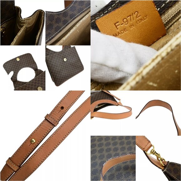 authenticity guaranteed CELINE Logo Macadam 2Way Shoulder Hand Bag - Picture 16 of 16